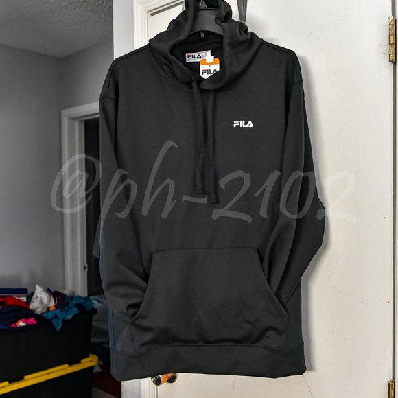 FILA Men’s Performance Hoodie -BLACK - Picture 4 of 5